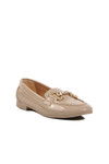 Beige Patent Leather Womens Ballerinas 572421 Z