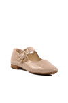 Beige Patent Leather Stoned Light Womens Evening Shoes 354156 Z