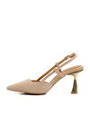 Beige Glitter Womens Evening Shoes 459158 Z