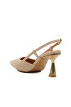 Beige Glitter Womens Evening Shoes 459158 Z