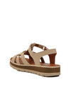 Bej Cırtlı Kadın Sandalet 492127 Z