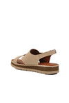 Beige Velcro Womens Sandals 492129 Z