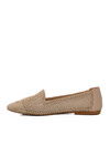 Beige Textile Knitted Womens Ballerinas 596075 Z