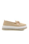 Beige Light Linen Womens Casual Shoes 261195 Z