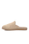 Beige Closed Front Knitted Womens Slippers 542042 Z