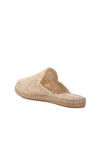 Beige Closed Front Knitted Womens Slippers 542042 Z