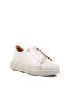 White Genuine Leather Mens Casual Shoes 62113 M