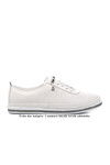 NARROW MOLD White Genuine Leather Anatomical Womens Casual Shoes 7876 Z