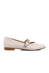 White Light Belted Womens Ballerinas 354155 Z