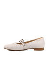 White Light Belted Womens Ballerinas 354155 Z
