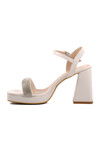 White Platform Heel Womens Evening Shoes 336535 Z