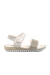 White Glittery Orthopedic Girls Sandals 24-408 P
