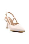 White Thin Heeled Womens Evening Shoes PC-54723 Z