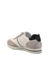 Gray-White Genuine Leather Mens Casual Shoes 5Y1543-7811 M