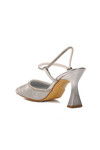 Silver Thin Heeled Womens Evening Shoes 417603 Z