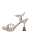 Silver Thin Heeled Womens High Heel Shoes 448186 Z