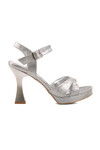 Silver Glitter Womens Evening Shoes 448192 Z