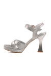 Silver Glitter Womens Evening Shoes 448192 Z