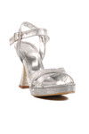 Silver Glitter Womens Evening Shoes 448192 Z