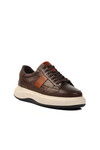 Brown Genuine Leather Mens Casual Shoes E-580 M