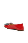 Red Patent Leather Bow Ribbon Girls Ballerinas 180 F