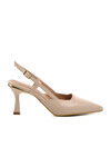 Cream Thin Heeled Womens Evening Shoes PC-54723 Z