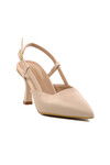 Cream Thin Heeled Womens Evening Shoes PC-54723 Z