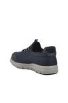 Navy Blue Knit Lightweight Mens Sneakers Flexible II M