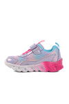 Lilac Velcro Lighted Girls Sports Shoes BNI-10136 B