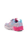 Lilac Velcro Lighted Girls Sports Shoes BNI-10136 B