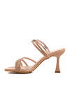Nude Patent Leather Womens High Heel Shoes 655372 Z