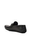 Black Skin Genuine Leather Mens Casual Shoes 505453 M