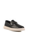 Black Genuine Leather Mens Casual Shoes 692259 M