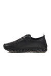 Black Genuine Leather Anatomic Womens Casual Shoes 9050 Z