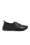 Black Genuine Leather Anatomic Womens Casual Shoes 9871 Z