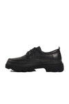 Black Genuine Leather Womens Casual Shoes 7465-1 Z