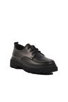 Black Genuine Leather Womens Casual Shoes 7465-1 Z