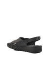 Black Genuine Leather Velcro Womens Sandals Z265 Z