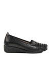 Black Leather Womens Casual Shoes 212 Z