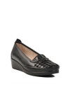 Black Leather Womens Casual Shoes 212 Z