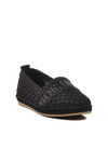 Black Knitted Knitwear Womens Ballerinas PC-54570 Z