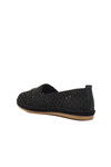 Black Knitted Knitwear Womens Ballerinas PC-54570 Z
