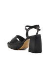Black Platform Heel Womens High Heel Shoes 284091 Z