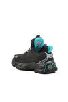 Black Fishnet Laced Childrens Sports Shoes BNI-11094 F