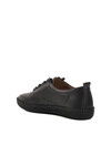 Black Lightweight Rubber Laced Womens Casual Shoes 651566 Z
