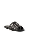 Black Thin Sole Womens Slippers 343118 Z
