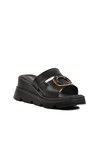 Black High Sole Womens Slippers PC-7534 Z