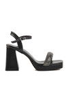 Black Platform Heel Womens Evening Shoes 336535 Z