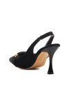 Black Thin Heeled Womens Evening Shoes 671124 Z