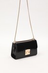 Black Patent Leather Womens Shoulder Bag 930182